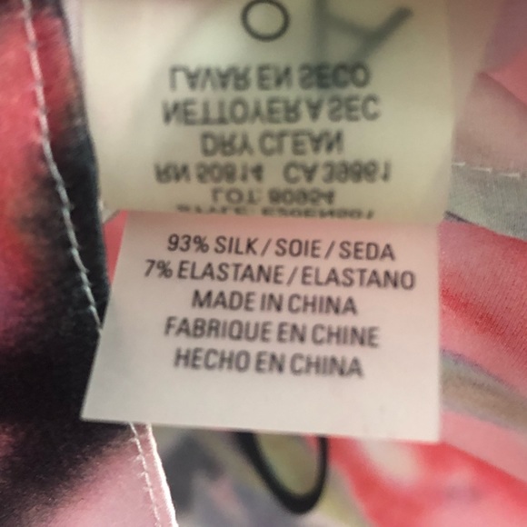 NEW Elie Tahari Johanna Silk Abstract Floral Tank Blouse XL - Picture 9 of 10